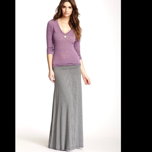 MAX STUDIO•striped maxi skirt - Picture 1 of 6